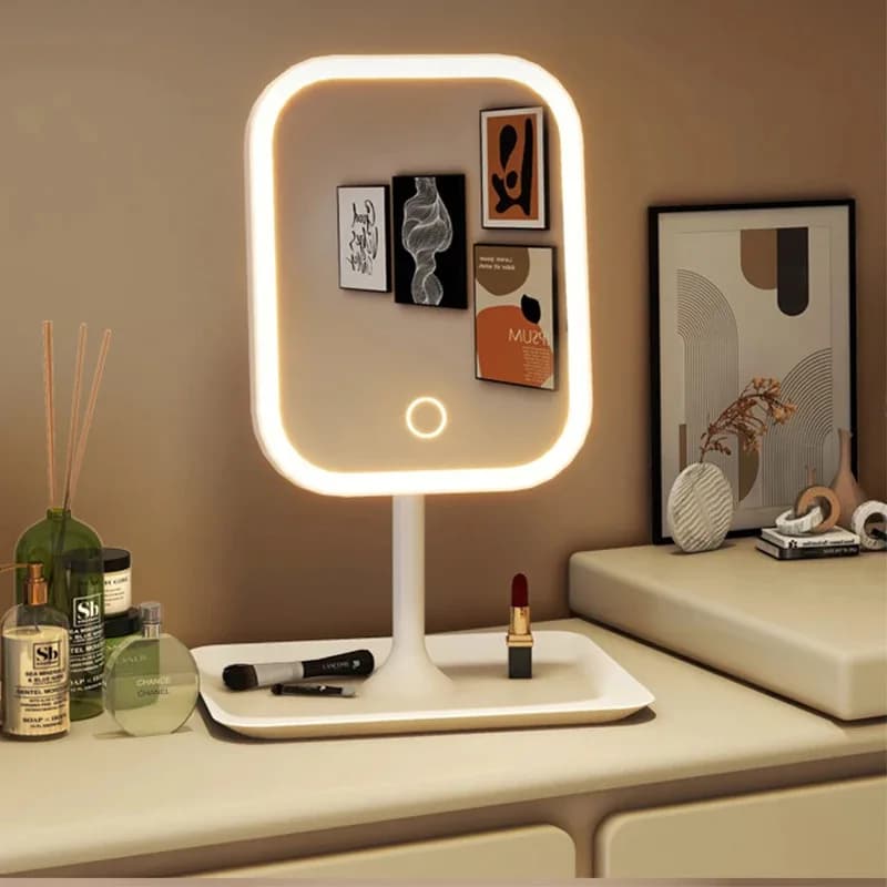 VELORA GlowVanity Rechargeable LED Touch Mirror