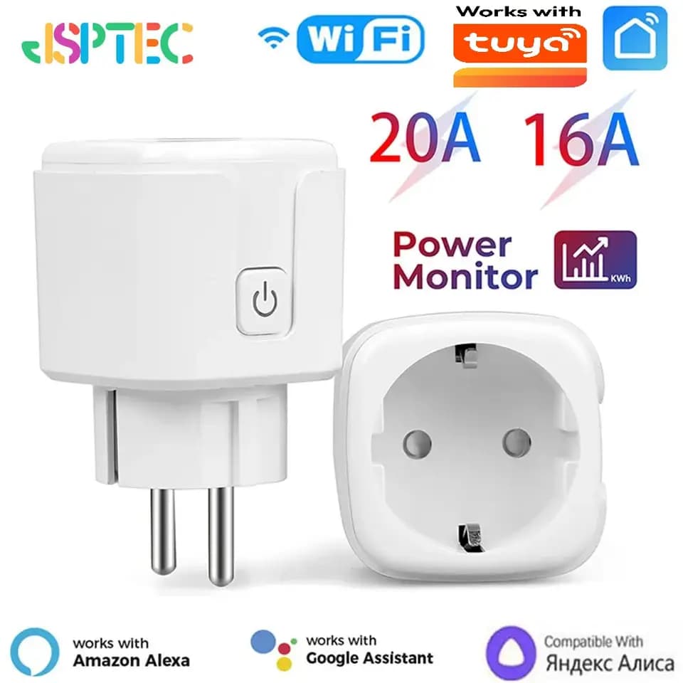 Tuya Smart WiFi Plug 16A/20A with Energy Monitoring