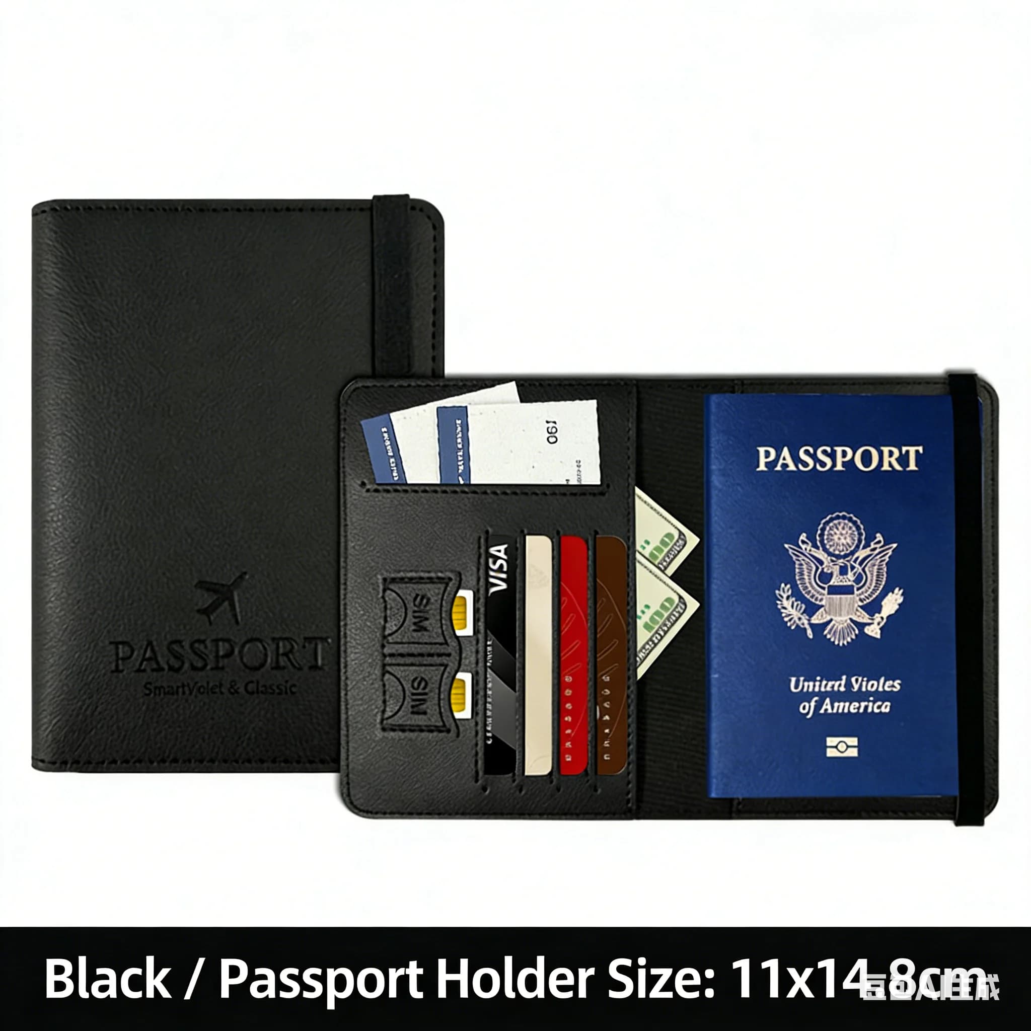 VELORA JourneyCover PU Leather Passport Wallet